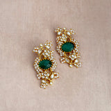 Celina Emerald Kundan Stud Earrings