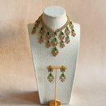 Ameena Green Crystal Necklace Set - Ahseya & Co
