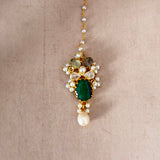 Ria Green Pearl Necklace Set