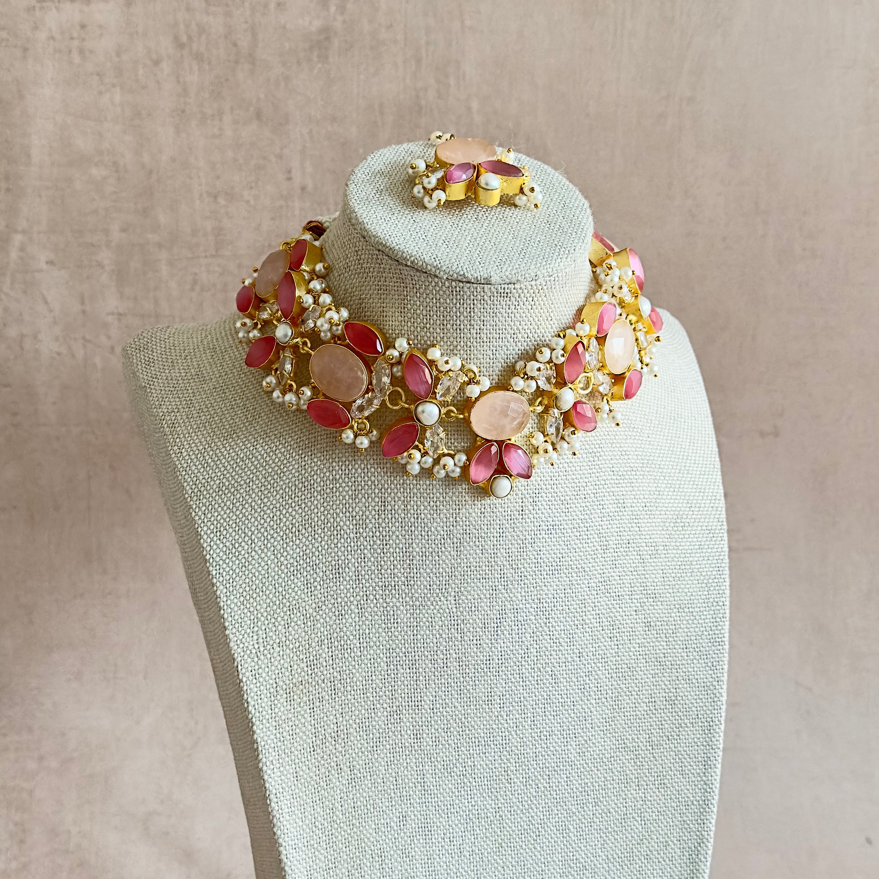 Fernessa Pink Choker Set - Ahseya & Co