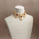 Lilia Rose Ruby Crystal Necklace Set