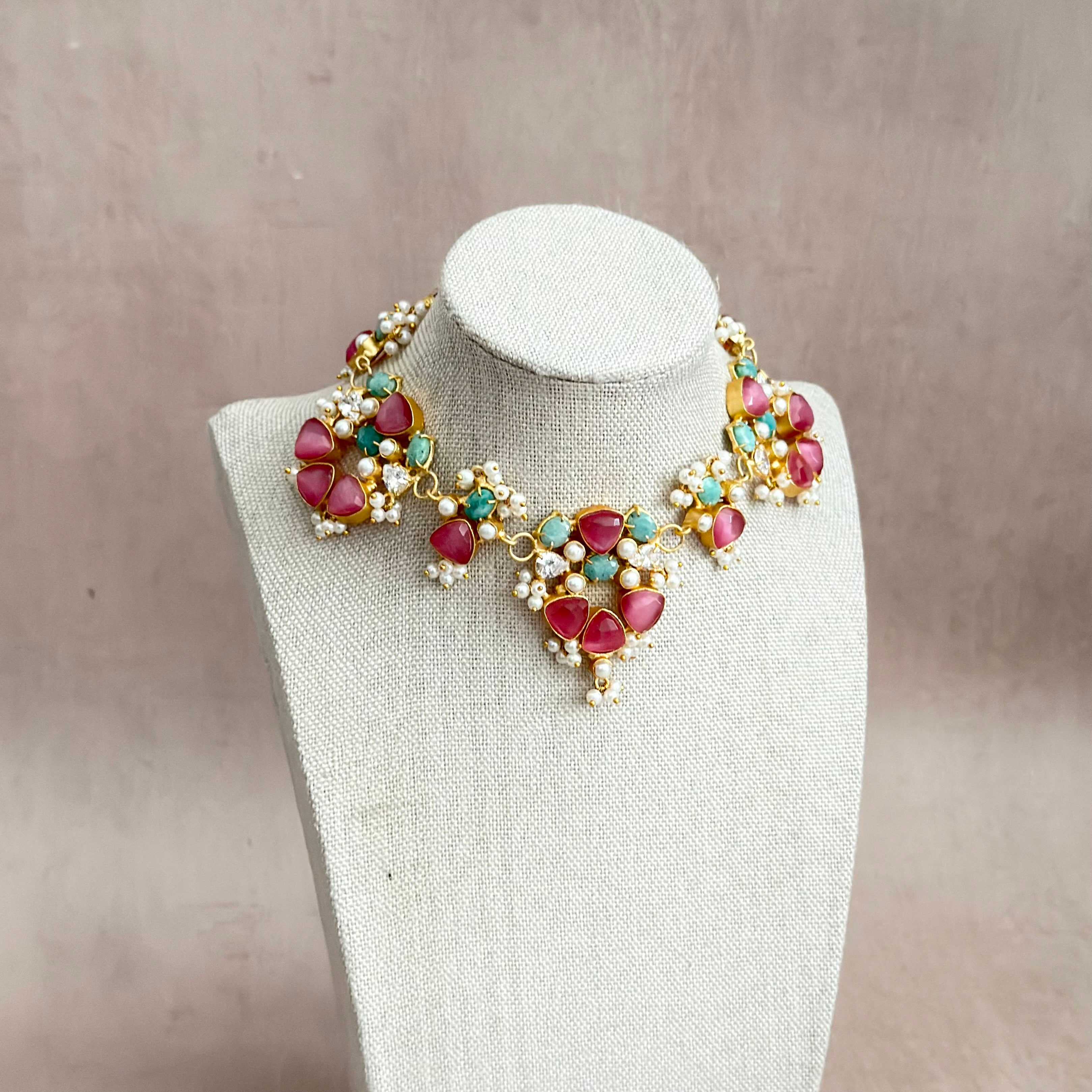 Virelle Pink Choker Set - Ahseya & Co