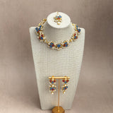 Elouise Blue Red Crystal Necklace Set