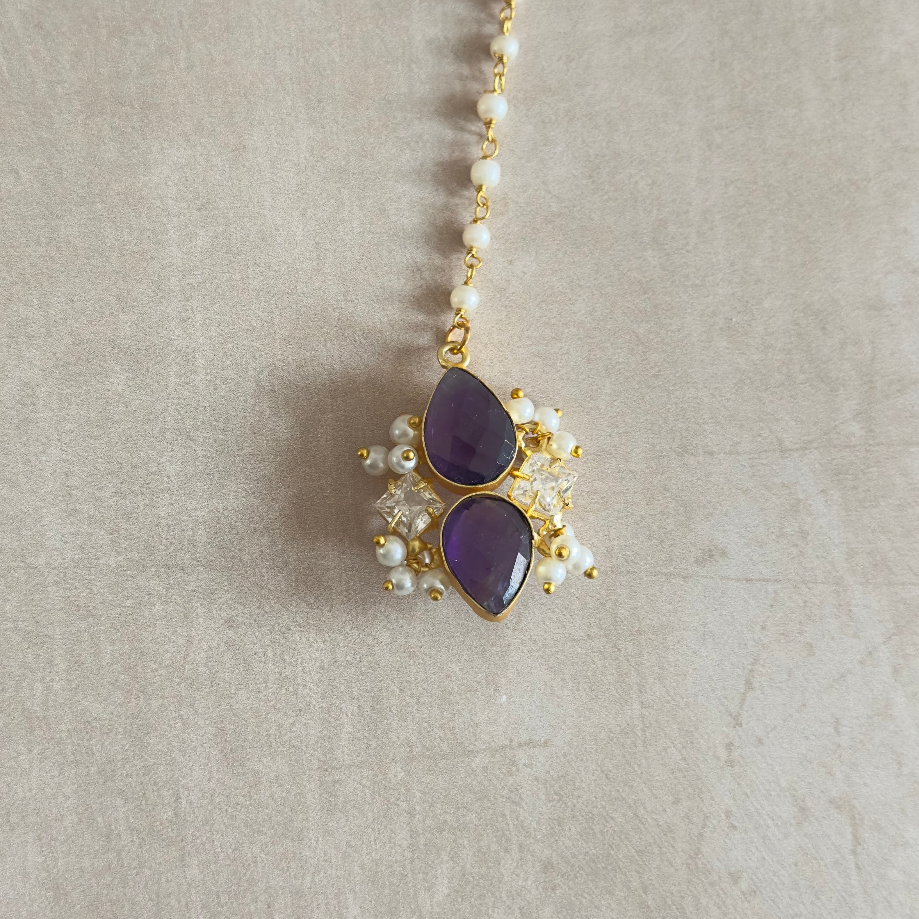 Audrey Purple Necklace Set - Ahseya & Co