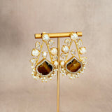 Zohra Tiger Pearl Stud Earrings