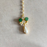 Carmen Pearl Green Necklace Set - Ahseya & Co