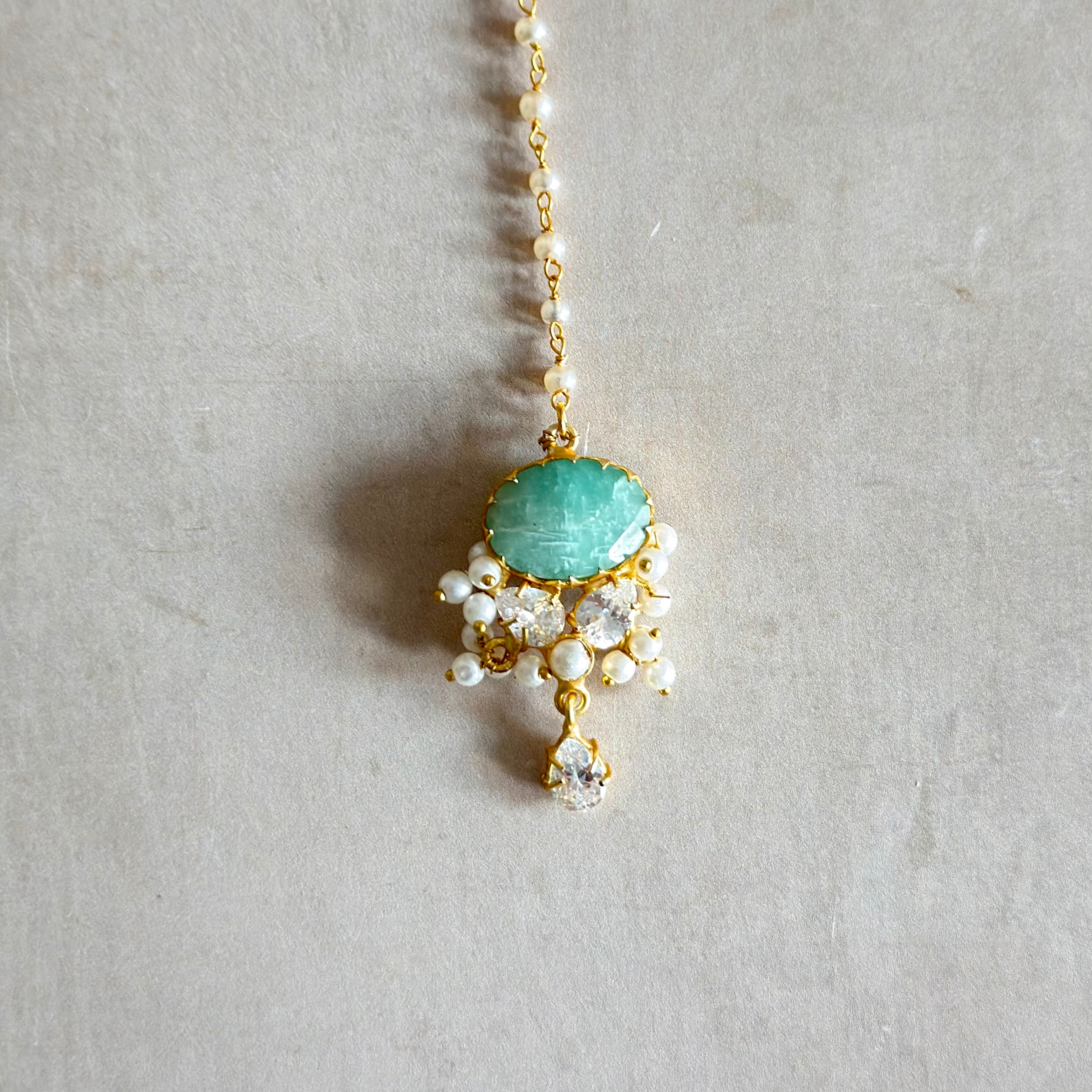 Inaliya Jade Crystal Choker Set - Ahseya & Co