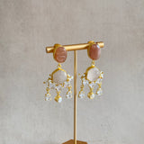 Peachy Crystal Drop Earrings - Ahseya & Co