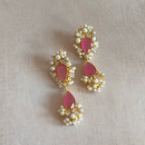Danika Pink Pearl Drop Earrings - Ahseya & Co
