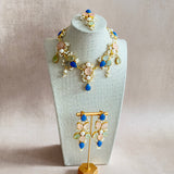 Bali Blue Pink Necklace Set - Ahseya & Co