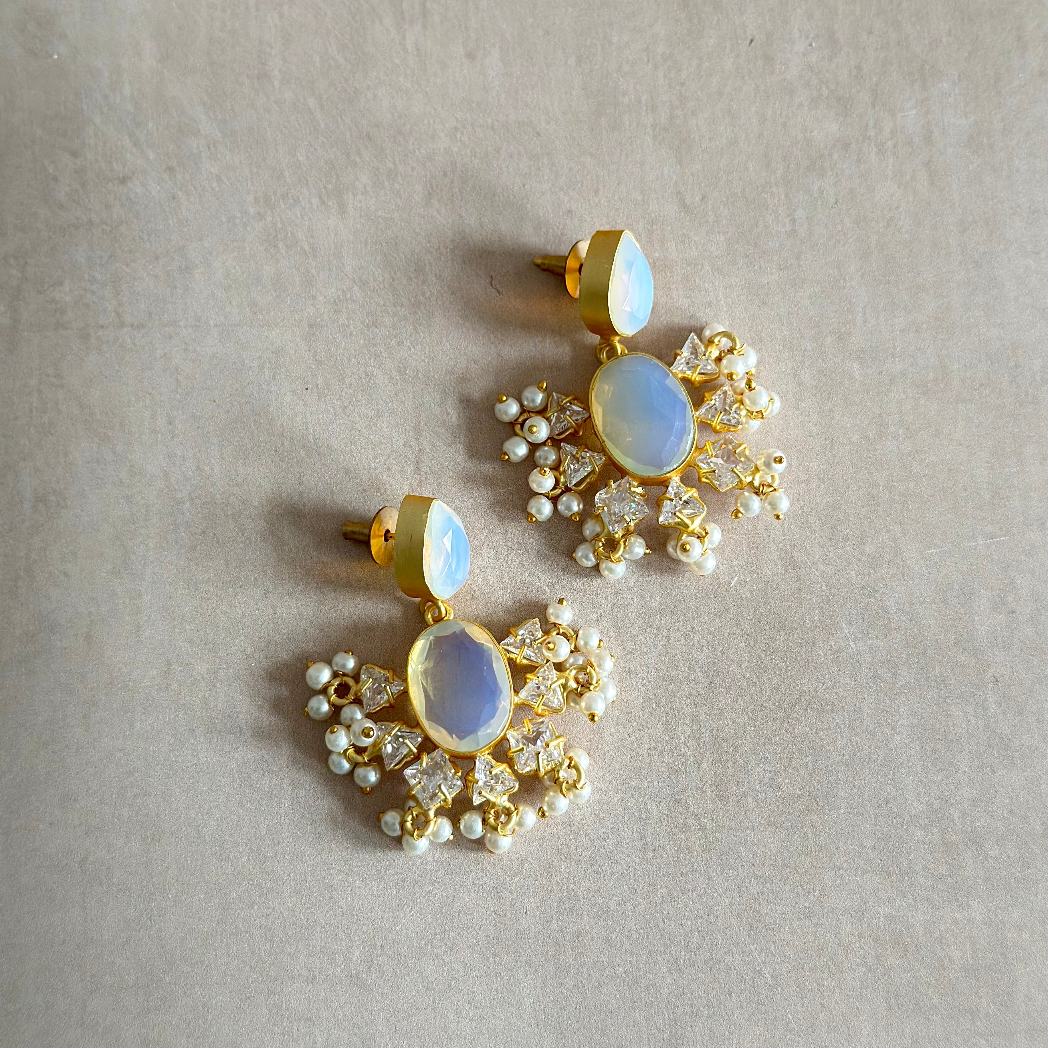 Crystal Drop Earrings - Ahseya & Co