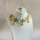 Deepika Turquoise Necklace Set