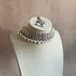 Raheela Silver Choker Set - Ahseya & Co