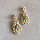 Zye Green Crystal Drop Earrings
