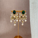 Ria Green Pearl Necklace Set