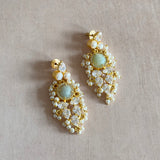 Velora Mint Crystal Drop Earrings