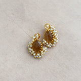 Jolie Brown Crystal Stud Earrings