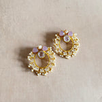 Sloane Lilac Crystal Stud Earrings - Ahseya & Co