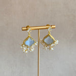 Grey Crystal Drop Earrings - Ahseya & Co