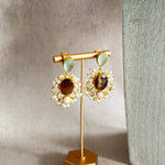 Elina Espresso Crystal Necklace Set - Ahseya & Co