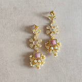 Sumire Crystal Pink Drop Earrings
