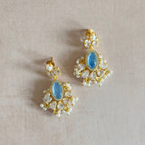 Lauretta Blue Pearl Drop Earrings