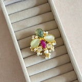 Avaya Olive Crystal Ring