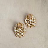 Lotus Rose Pearl Stud Earrings