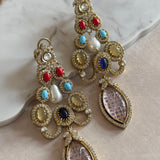 Hudaifa Crystal Pearl Drop Earrings