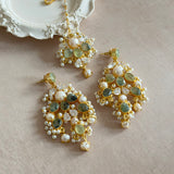 Sophina Olive Crystal Tikka Set