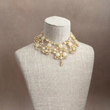 Vinnie White Crystal Necklace Set