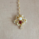 Kiara Fuchsia Pearl Necklace Set