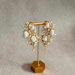 Eimaan Pearl Crystal Drop Earrings - Ahseya & Co