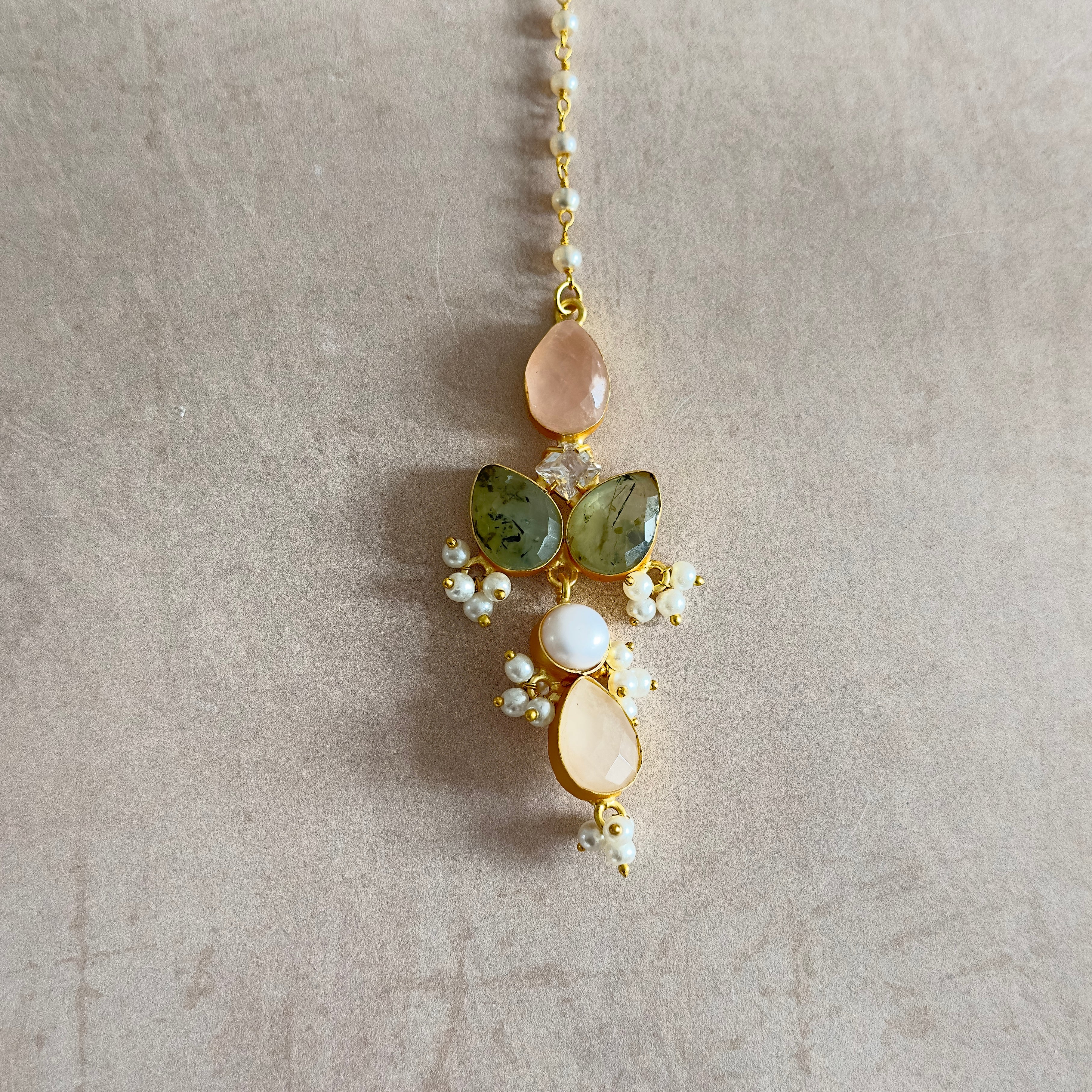 Bali Pink Olive Necklace Set - Ahseya & Co