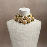 Delara Brown Peach Necklace Set