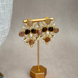 Delara Brown Peach Necklace Set