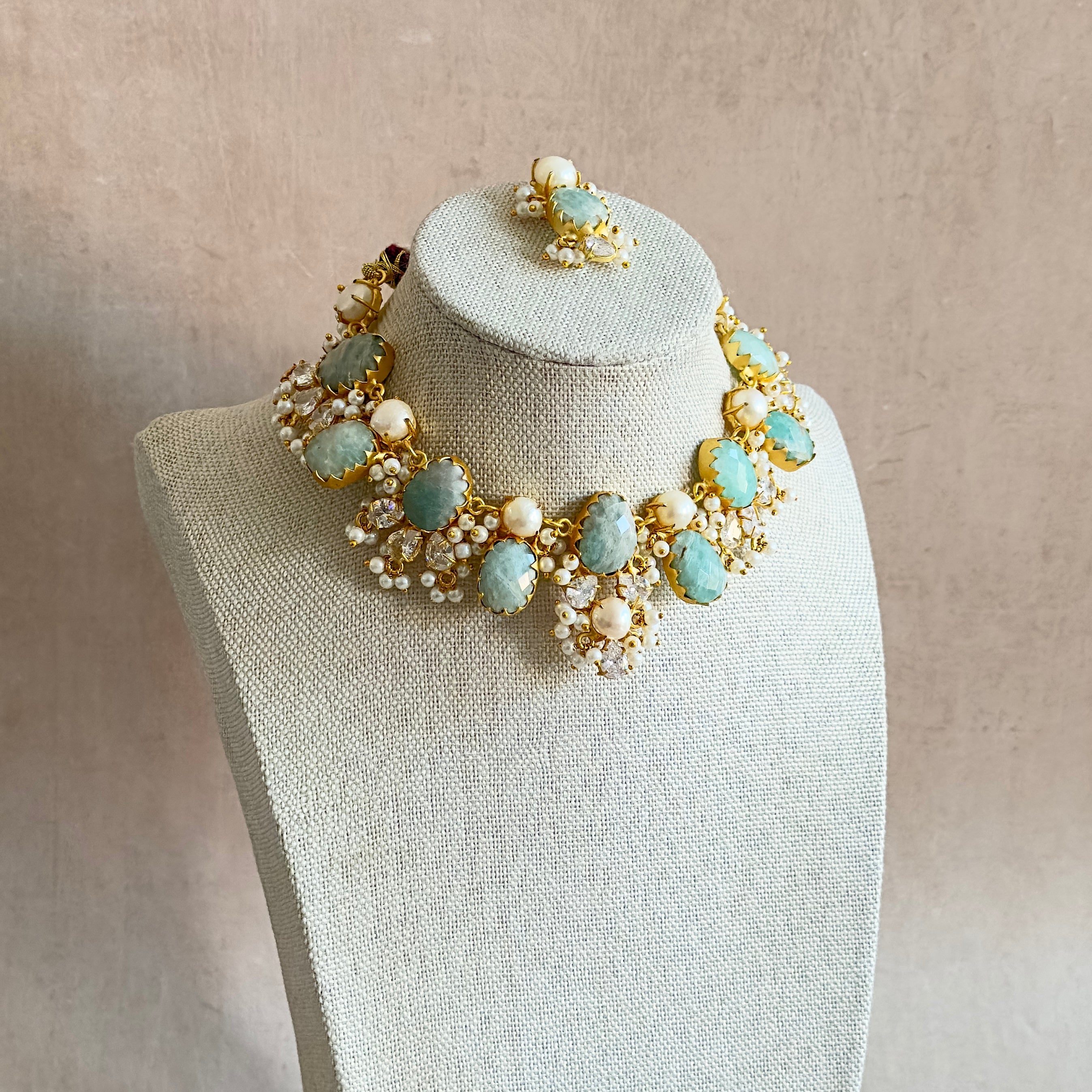 Carmen Jade Pearl Necklace Set - Ahseya & Co