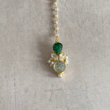 Kaelani Green Crystal Necklace Set - Ahseya & Co