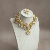 Eve Grey Crystal Necklace Set - Ahseya & Co