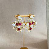 Kiara Fuchsia Pearl Necklace Set