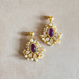 Paula Purple Drop Earrings