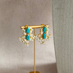 Hiba Turquoise Crystal Choker Set - Ahseya & Co