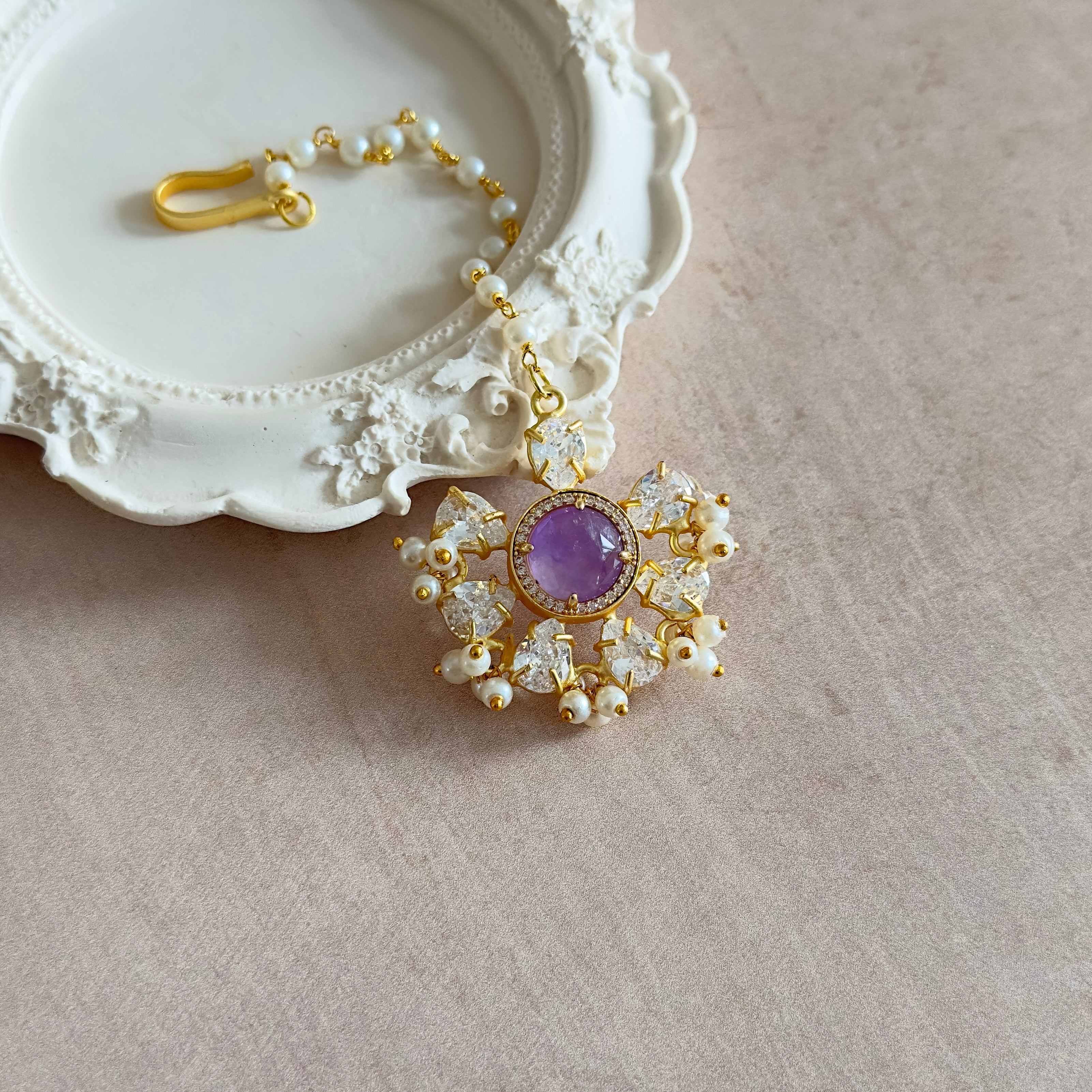 Azalea Purple Crystal Tikka - Ahseya & Co