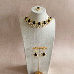 Lillie Black Crystal Necklace Set - Ahseya & Co