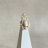 Eva Crystal Pearl Ring