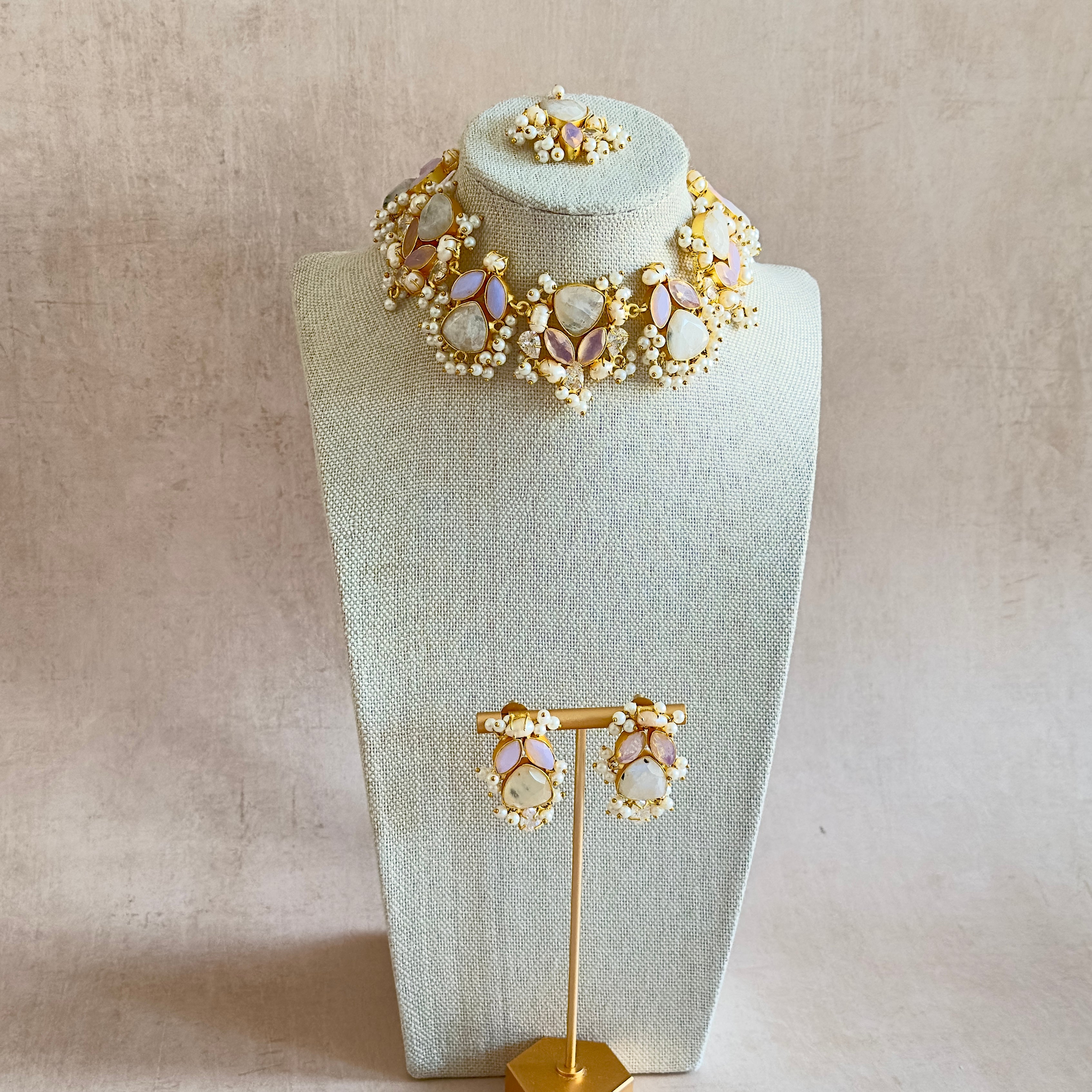 Giselle Crystal Choker Set - Ahseya & Co