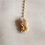 Vayda Pink Crystal Necklace Set - Ahseya & Co
