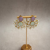 Tova Lilac Mint Crystal Stud Earrings