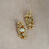 Celina Grey Kundan Stud Earrings