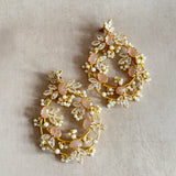 Tareen Rose Crystal Drop Earrings - Ahseya & Co